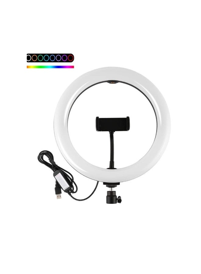 مصباح حلقي MJ-38 RGB LED حلقي 38 سم مع حامل ثلاثي القوائم - Image 3